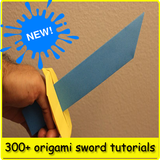 origami sword step by step icon