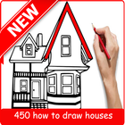 how to draw house step by step biểu tượng