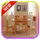 Wooden Chair and Table Set Design-icoon