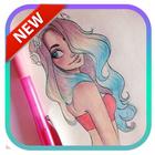 Girly Drawings Cute Girls simgesi