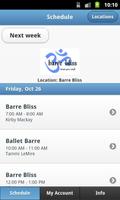 Barre Bliss Schedule App Plakat
