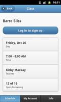 Barre Bliss Schedule App Screenshot 1
