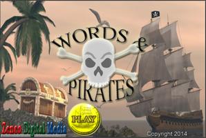 Words and Pirates word search Affiche