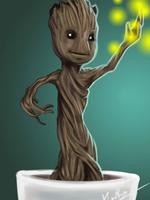 Baby Groot Lovely wallpapers Affiche