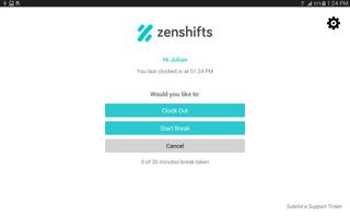 Zenshifts TimeClock capture d'écran 3