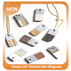 Simple DIY Cement Hex Magnets أيقونة