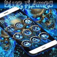 Blue Flames Launcher Theme capture d'écran 1