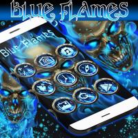 Blue Flames Launcher Theme Ekran Görüntüsü 1