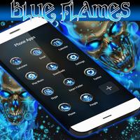 Blue Flames Launcher Theme capture d'écran 3