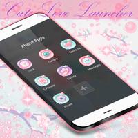 Cute Pastel Launcher Theme syot layar 2