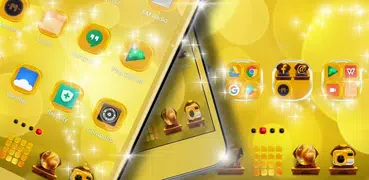 Shiny Gold Launcher Theme