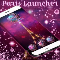 برنامه‌نما Paris at Night Launcher Theme عکس از صفحه