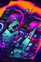 Neon Cyberpunk Launcher Theme Affiche