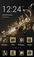 Gold Music Theme-ZERO Launcher پوسٹر