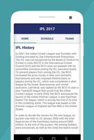 T20 Cricket IPL Schedule 2017 capture d'écran 1