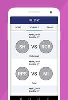 T20 Cricket IPL Schedule 2017 capture d'écran 2