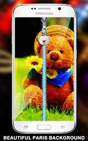 Teddy Bear Zipper Screen Lock screenshot 2