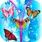 Butterfly Zipper Screen Lock أيقونة