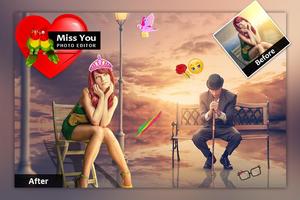 Miss You Photo Frame स्क्रीनशॉट 3