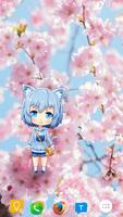 برنامه‌نما Cat Girl Anime Live Wallpaper عکس از صفحه