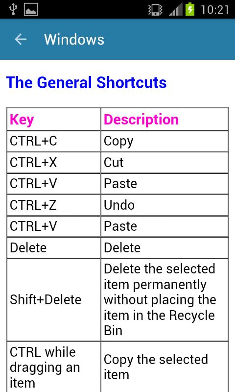 Computer Shortcut Keys Guide APK for Android Download