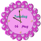 Lovely Flower Clock Widget icône