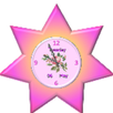 Lovely Pink Star Clock Widget APK