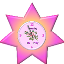 Lovely Pink Star Clock Widget APK