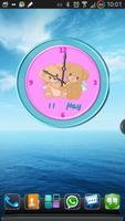 Lovely Teddy Bear Clock Widget Cartaz