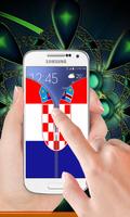 Croatia flag zip Lock Screen 스크린샷 1