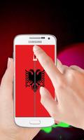 Albania flag zip Lock Screen Affiche