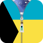 Bahamas flag zip Lock Screen icône