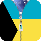 Bahamas flag zip Lock Screen icono