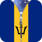 Barbados flag zip Lock Screen simgesi