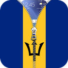 Barbados flag zip Lock Screen icono