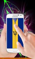 Barbados flag zip Lock Screen captura de pantalla 1