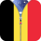 Belgium flag zip Lock Screen icône