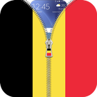 Belgium flag zip Lock Screen 圖標