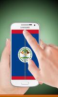 Belize flag zipper Lock Screen Affiche