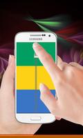 Gabon flag zipper Lock Screen پوسٹر