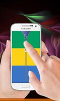 Gabon flag zipper Lock Screen screenshot 1