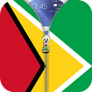 Guyana flag zipper Lock Screen APK