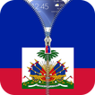 Haiti flag zipper Lock Screen