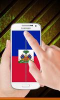 Haiti flag zipper Lock Screen poster