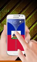 Haiti flag zipper Lock Screen screenshot 2