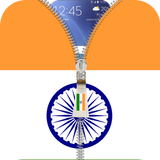 India flag zipper Lock Screen icon