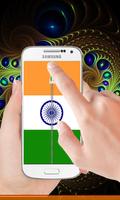 India flag zipper Lock Screen Affiche