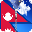 Nepal flag zipper Lock Screen