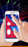 Nepal flag zipper Lock Screen Plakat