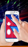 Nepal flag zipper Lock Screen Affiche